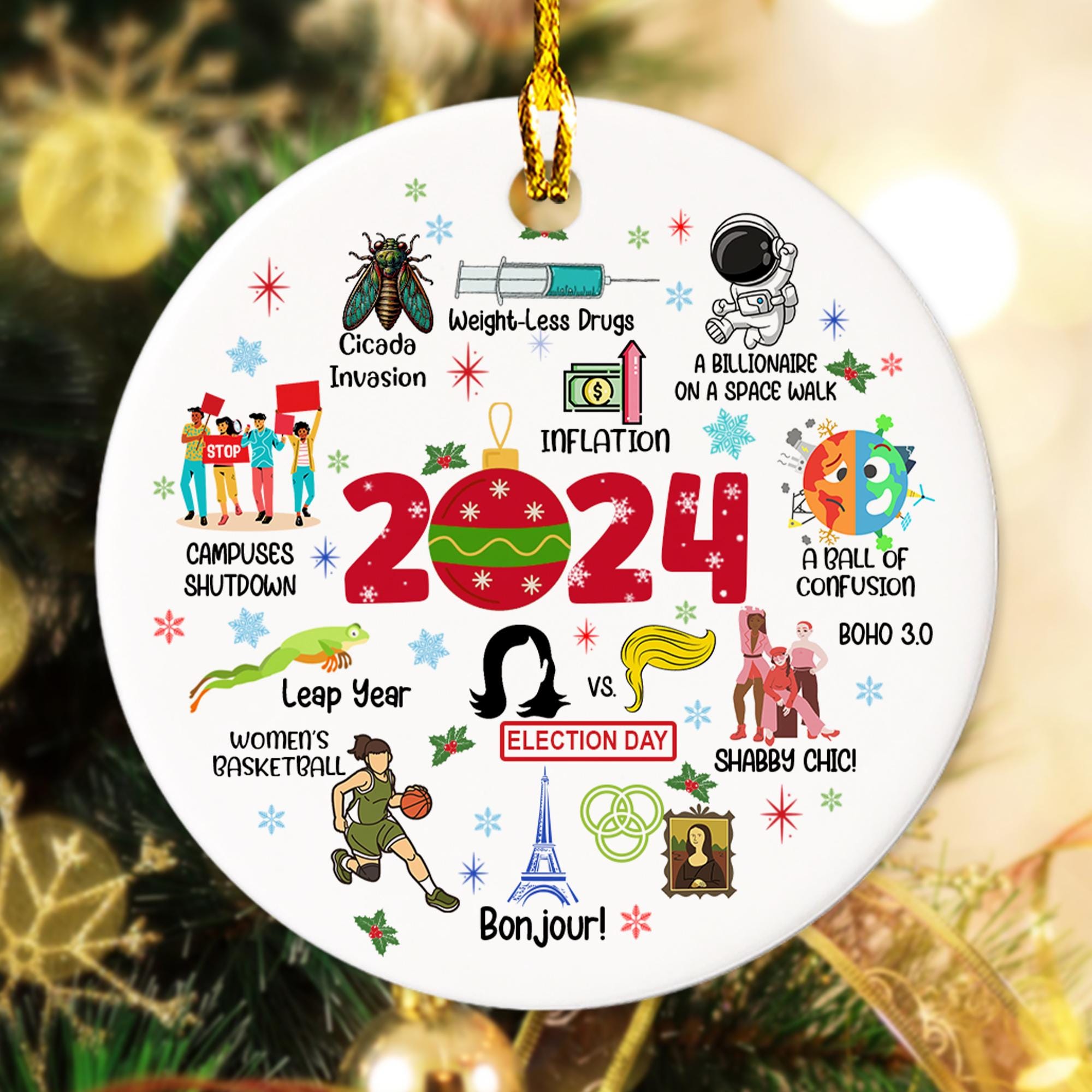 🎄2024 Notable Events Christmas Ornament
