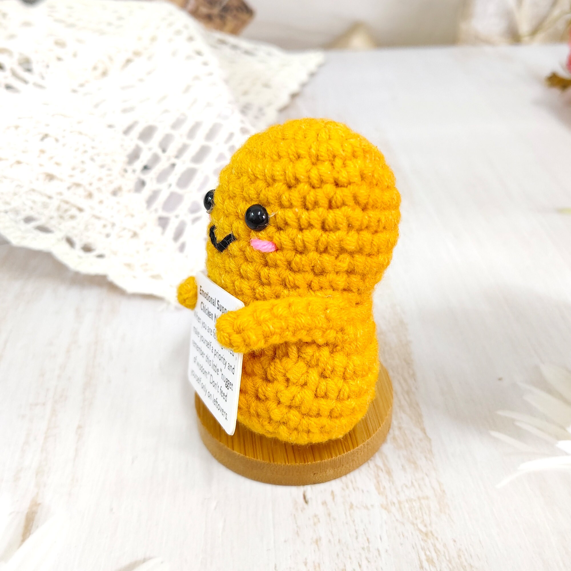 🥰Handmade Crochet Emotional Support Chicken Nugget