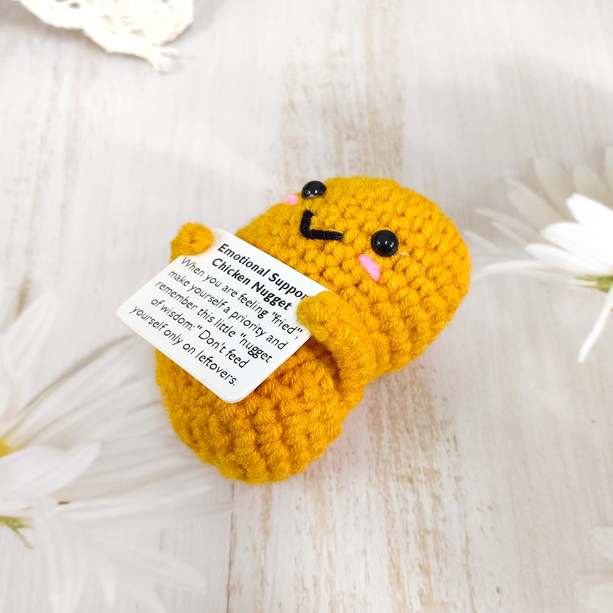 🥰Handmade Crochet Emotional Support Chicken Nugget