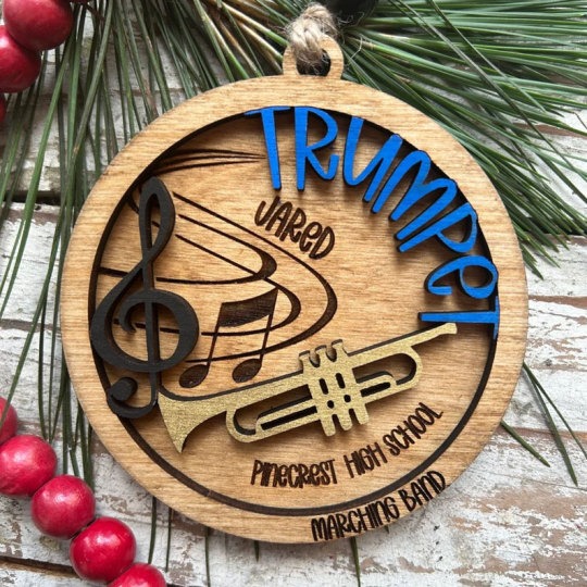 Personalized Band Christmas Tree Ornament