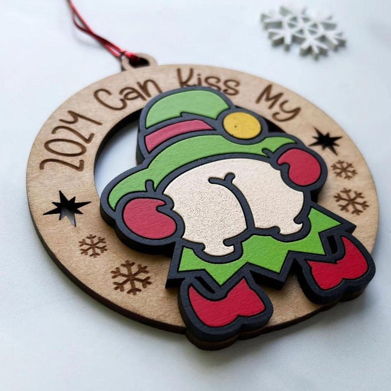 Funny Wooden Christmas Ornaments