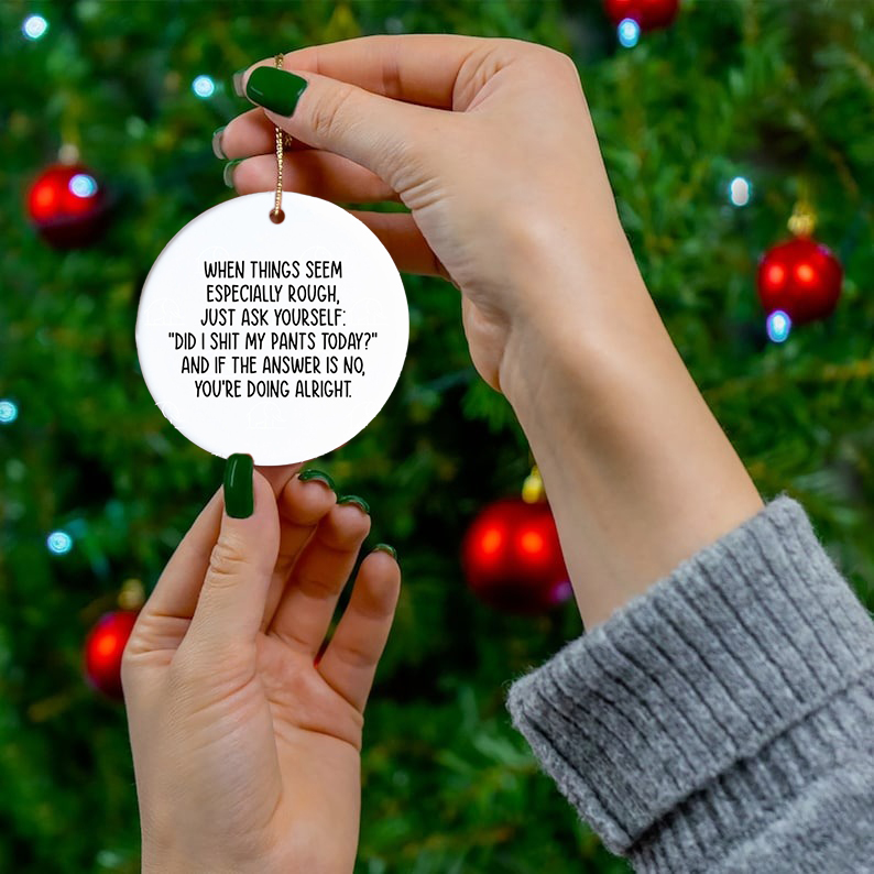 🤣Jolliest Bitch in the Family-Rude Christmas Ornament