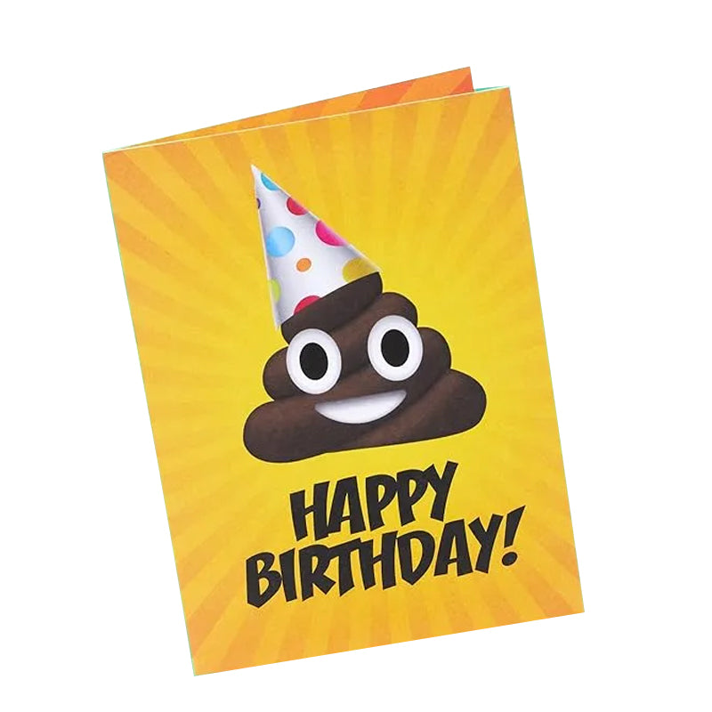 💩💩Plays & Sings Poo Plush Happy Birthday Card