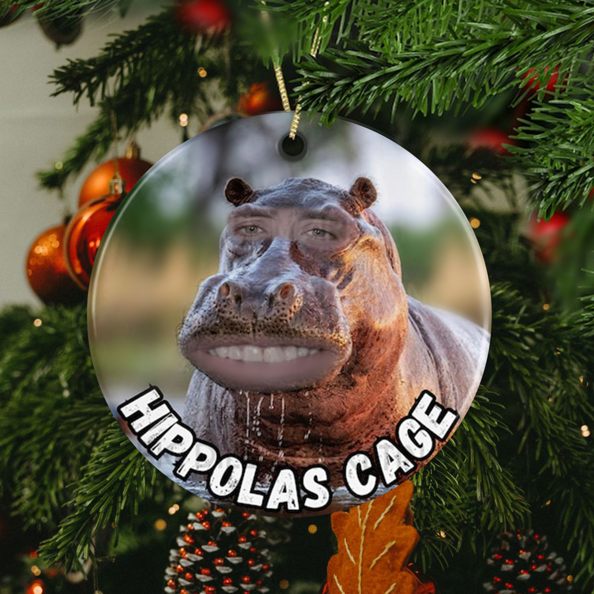 🎄Funny Hippolas Christmas Ornament 