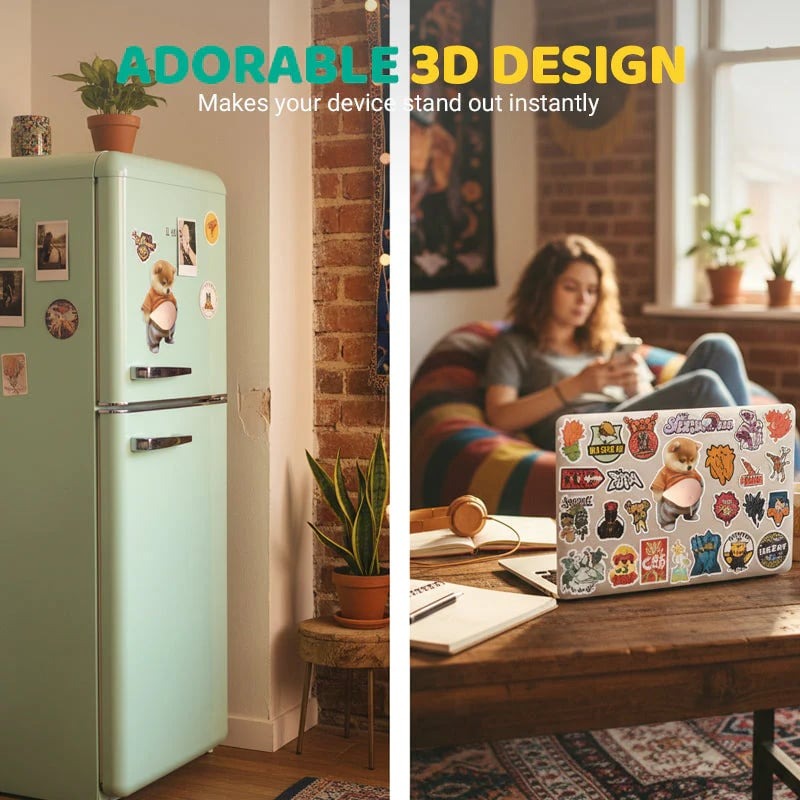 3D Cute Shiba Inu Self-Adhesive Door Stopper & Stress Ball