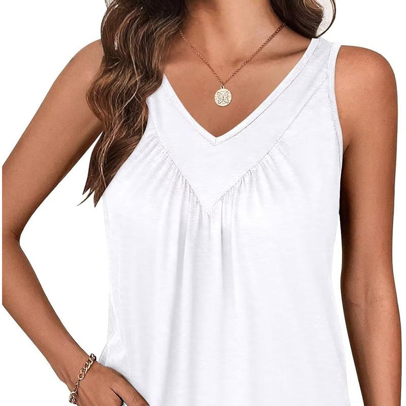 👚Women Sleeveless V-neck T-shirt