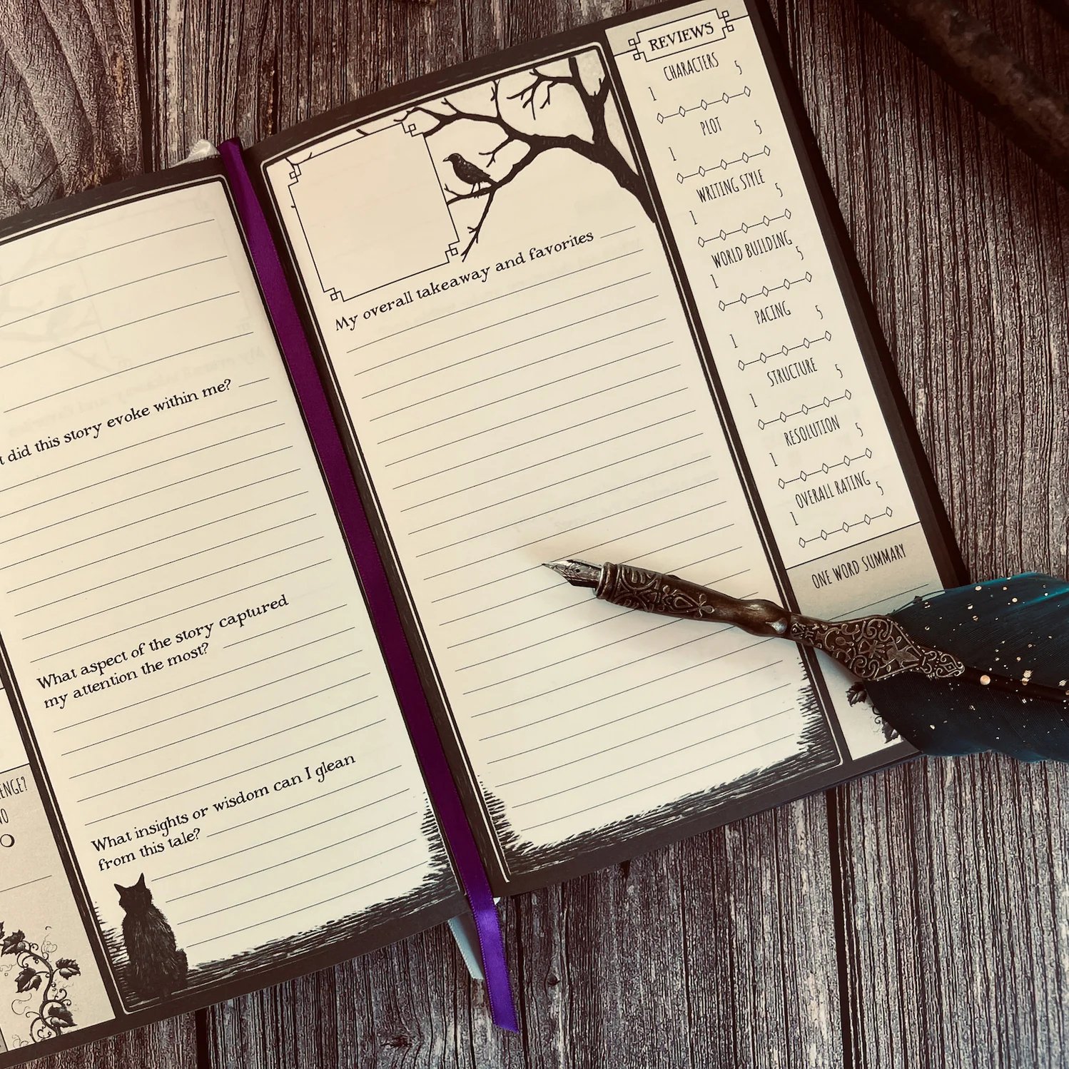 🔥Last Day 50% OFF -  📖The Essential Reading Journal: Waiting for the Night Edition(📚Hardcover & Durability Line)