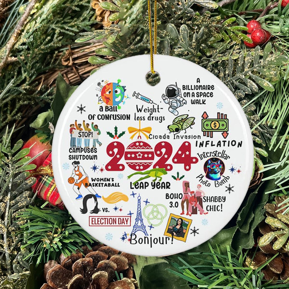 🎄2024 Notable Events Christmas Ornament