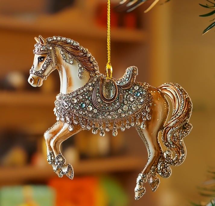 🔥🎁Handmade Horse Christmas Ornament