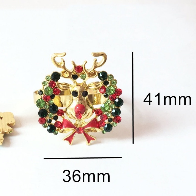 Unique and elegant-🎄Napkin Rings Christmas Set of 6
