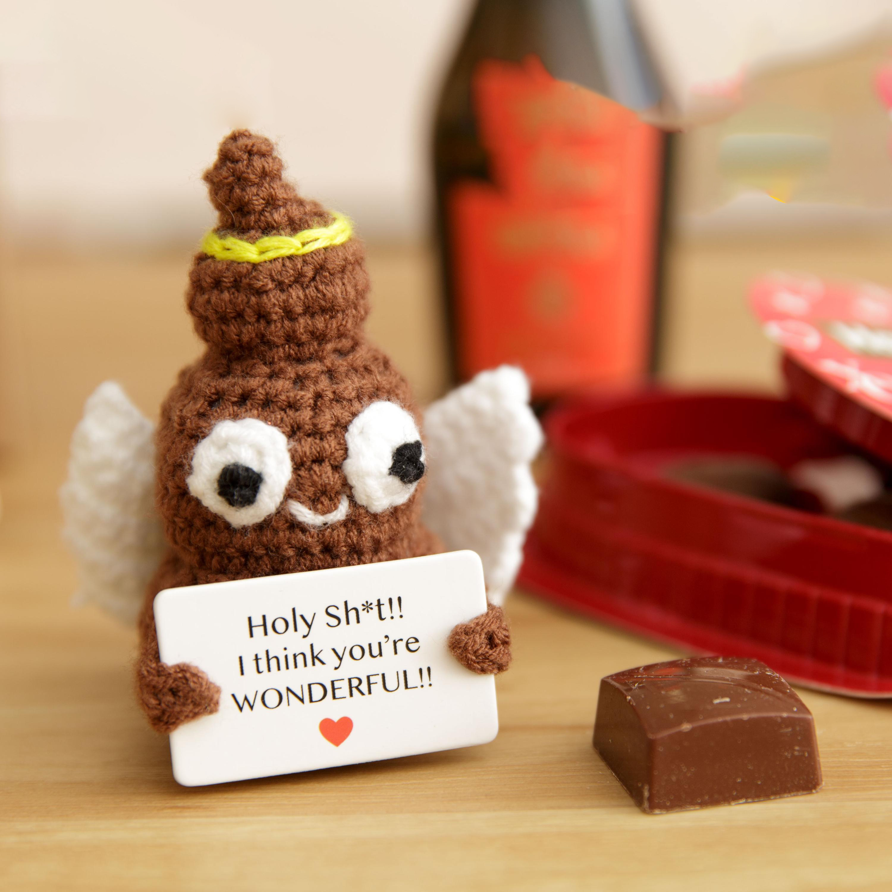 🤣Handmade Emotional Support Crochet Poo Plush