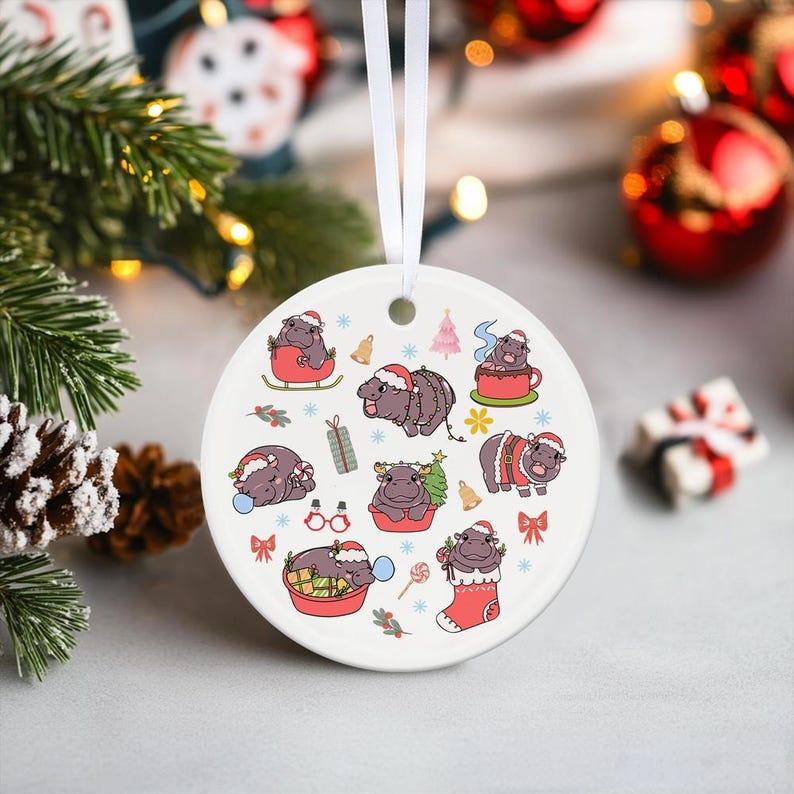 🦛Moo Deng Christmas Ornament🎄