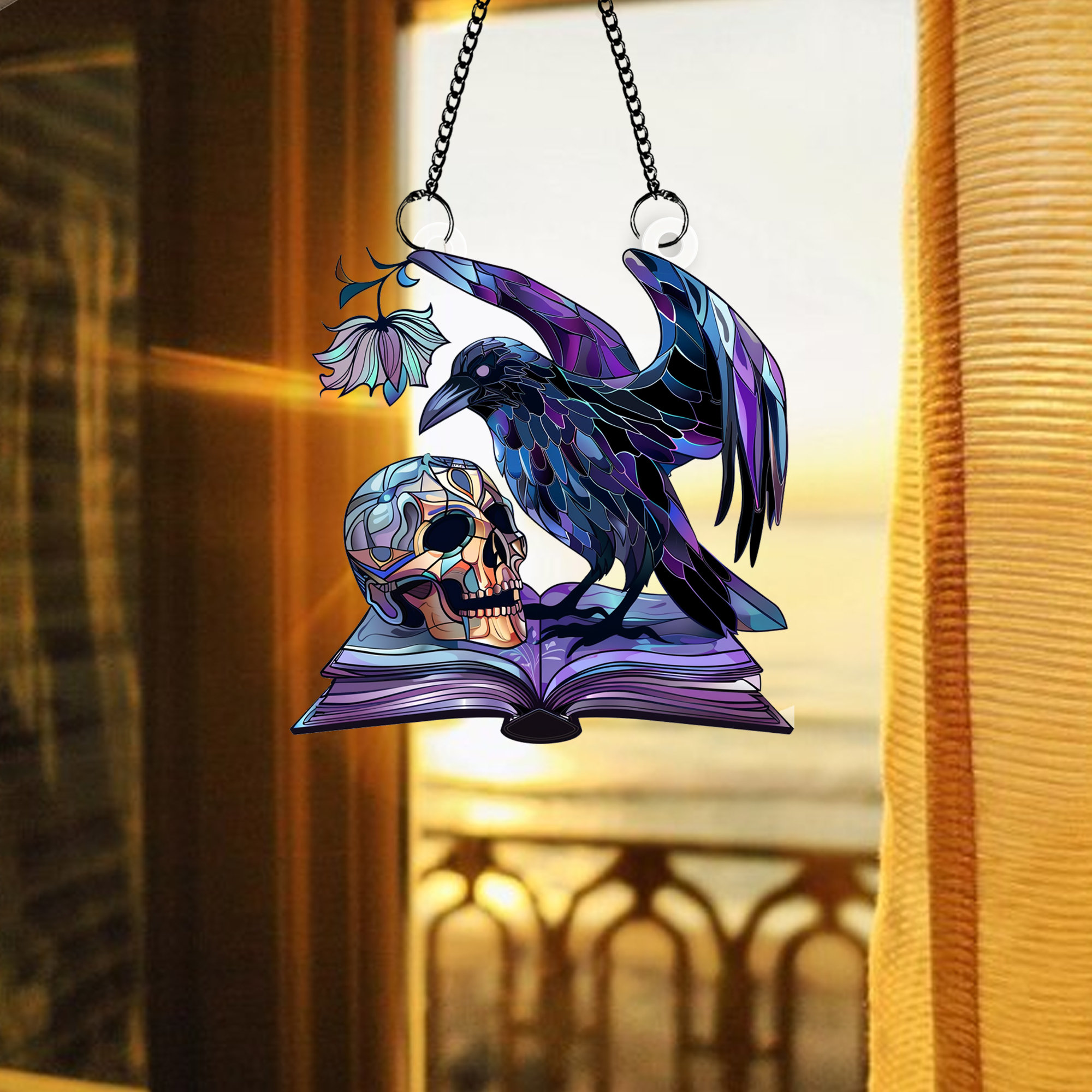 Skull Acrylic Bird Window Hangings