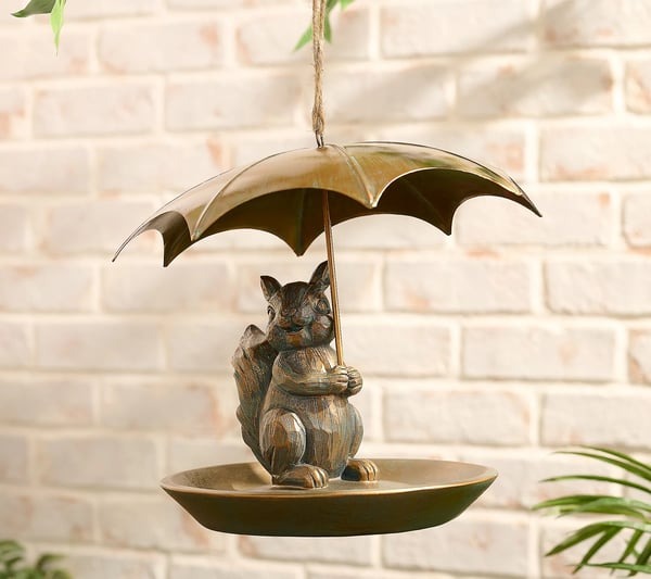 ☔️ Enchant Your Garden With The Animal Bird Feeder With Umbrella!