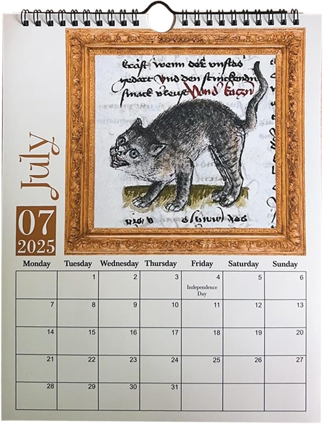 🐈 2025-CALENDAR🗓Weird Medieval Cats & Dogs👻
