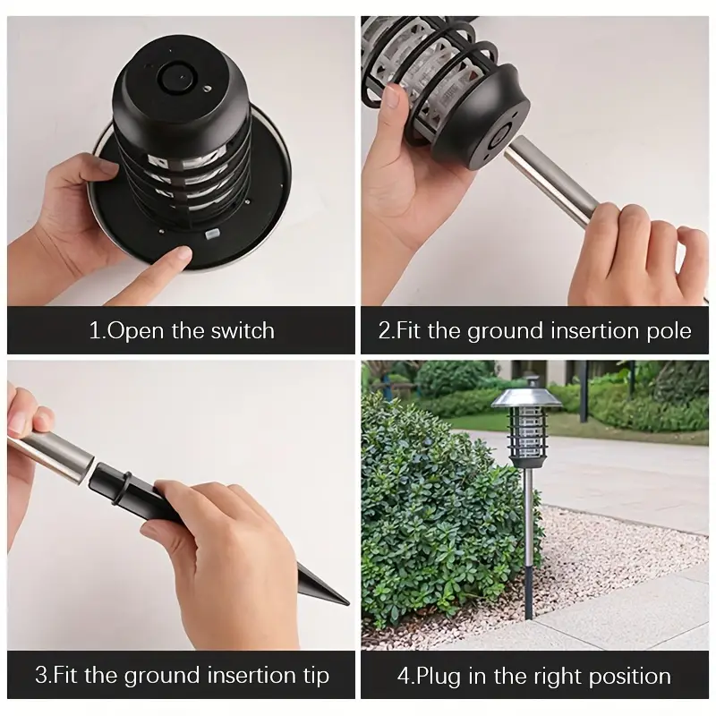 Solar-Powered Bug Zapper Lights