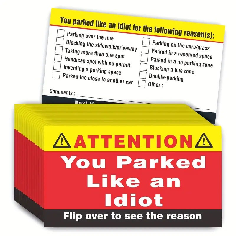🔥(Last Day Promotion - 49% OFF) You Parked Like an Idiot, Bad Parking Cards
