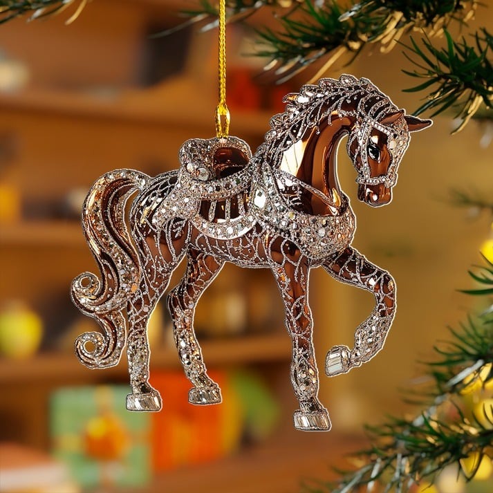 🔥🎁Handmade Horse Christmas Ornament