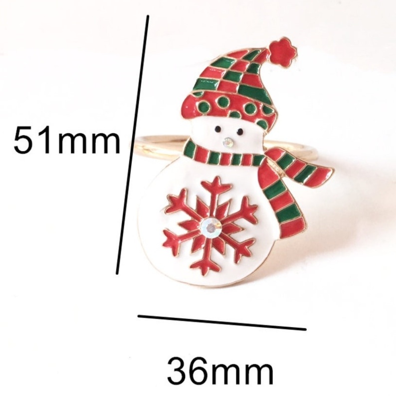 Unique and elegant-🎄Napkin Rings Christmas Set of 6