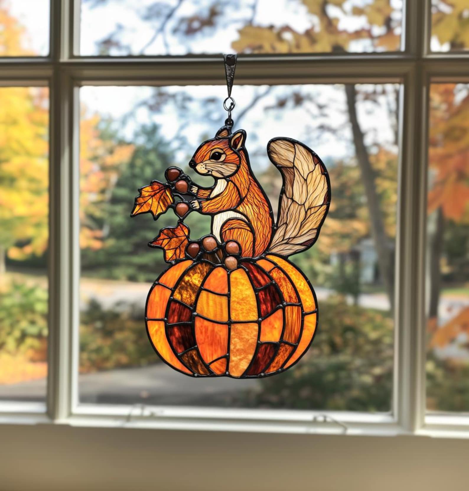 🐿️🍂Squirrel Acrylic Window Hanging