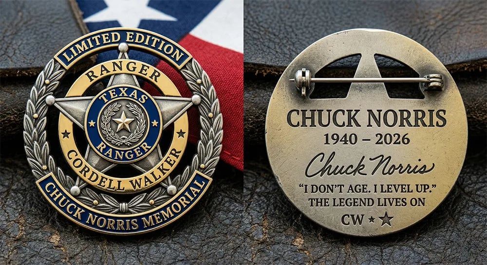 Chuck Norris Texas Ranger Cordell Walker Memorial Limited Edition Pin