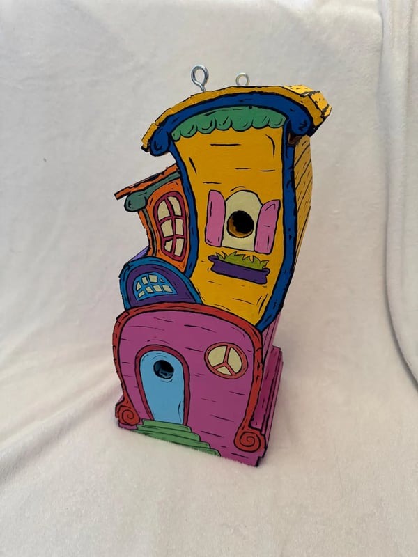 🔥Last 4 hours Sale: Save 60% - Dr Seuss Inspired Wooden Handmade Birdhouse (🔥BUY 2 FREE SHIPPING)