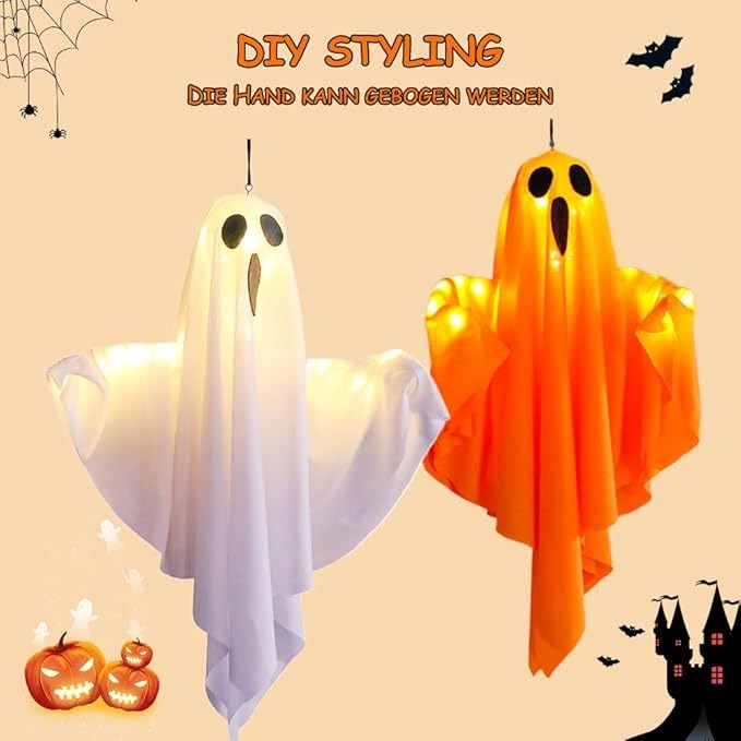 👻👻Halloween Decoration LED Glowing Ghost DIY Modeling Lights