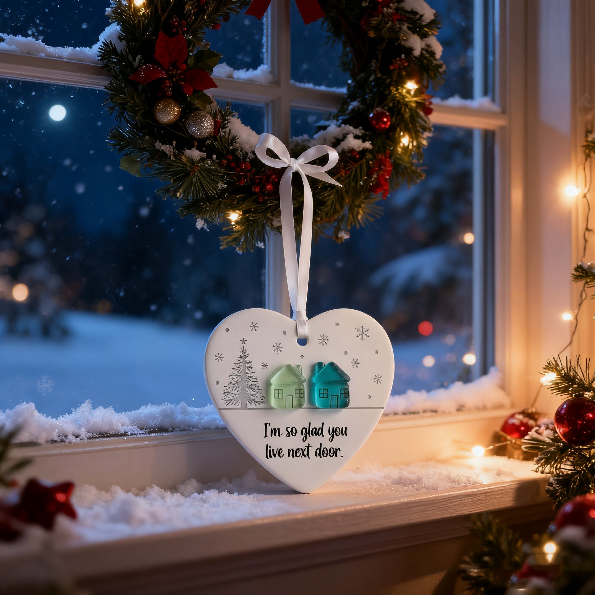 🏠💝"Thank You Neighbours" Heart - Shaped Ornament 🔥