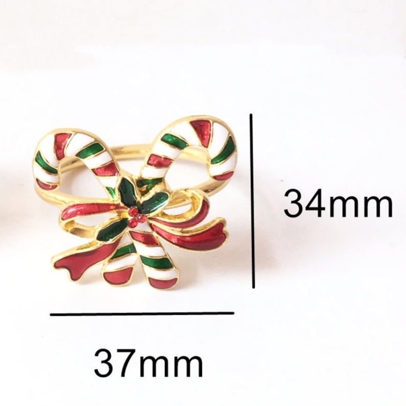 Unique and elegant-🎄Napkin Rings Christmas Set of 6