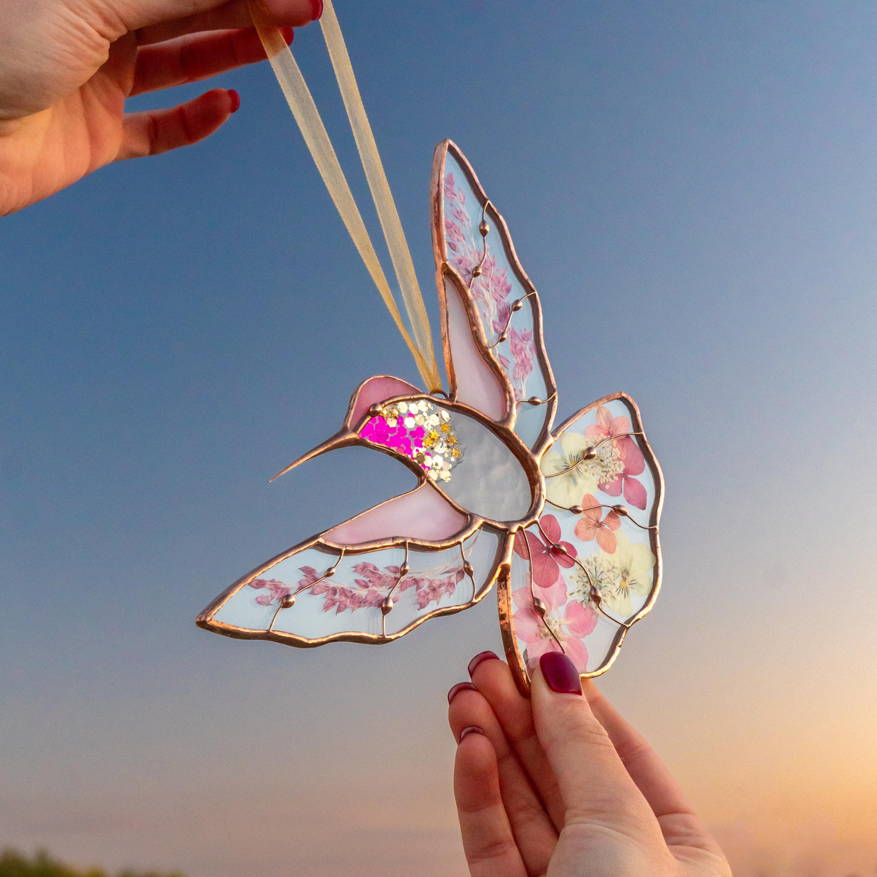 Hummingbird Stained Glass Window Hangings