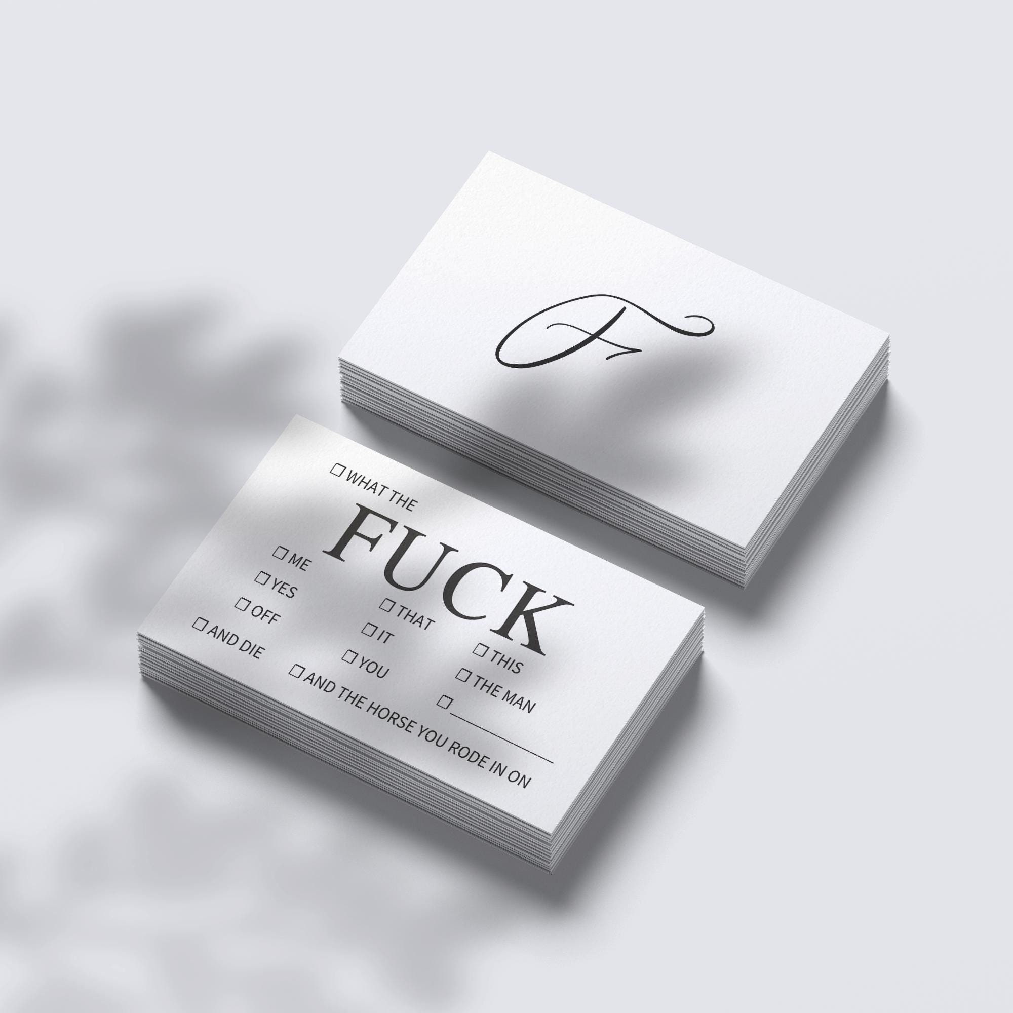 Funny What the F*ck Business Cards