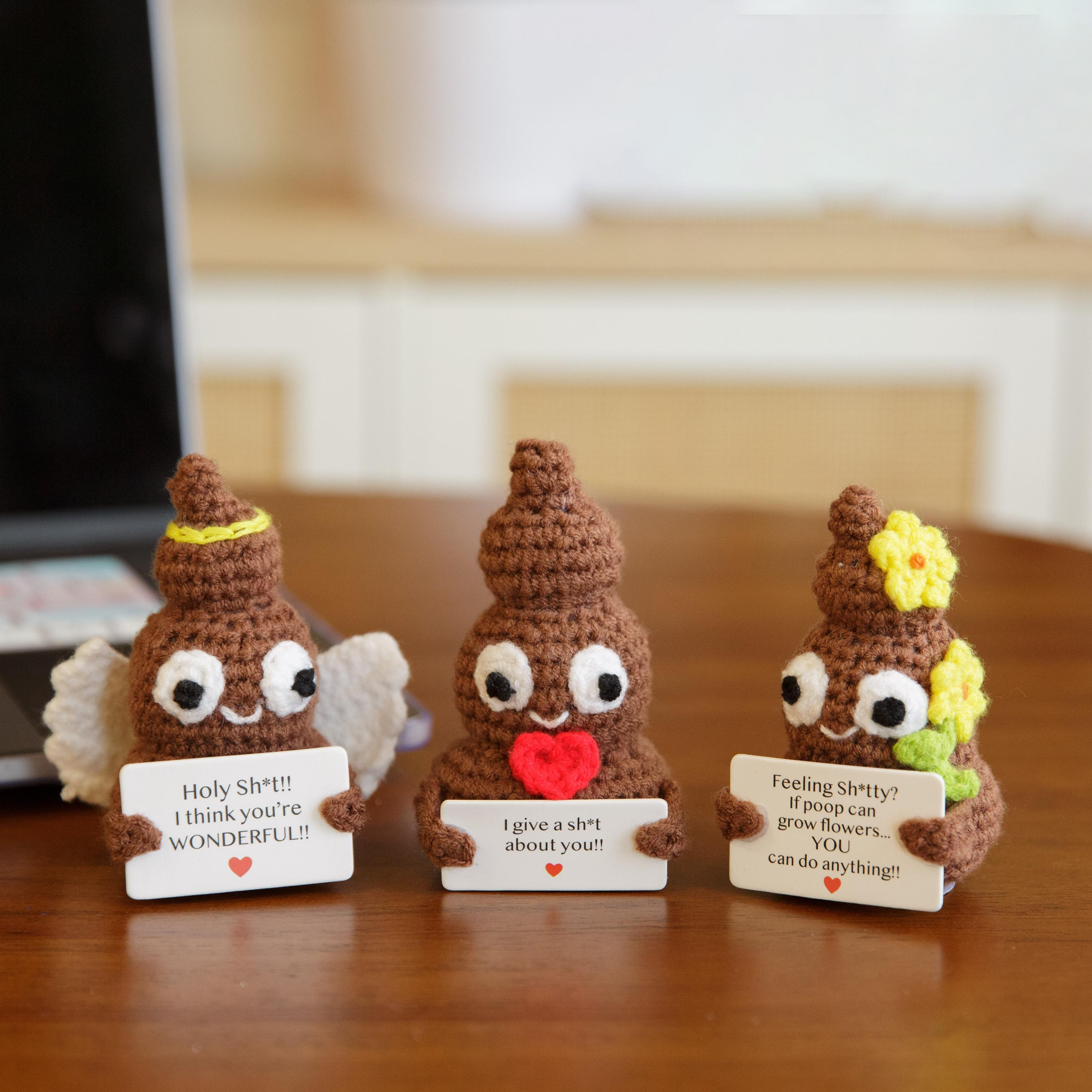 🤣Handmade Emotional Support Crochet Poo Plush