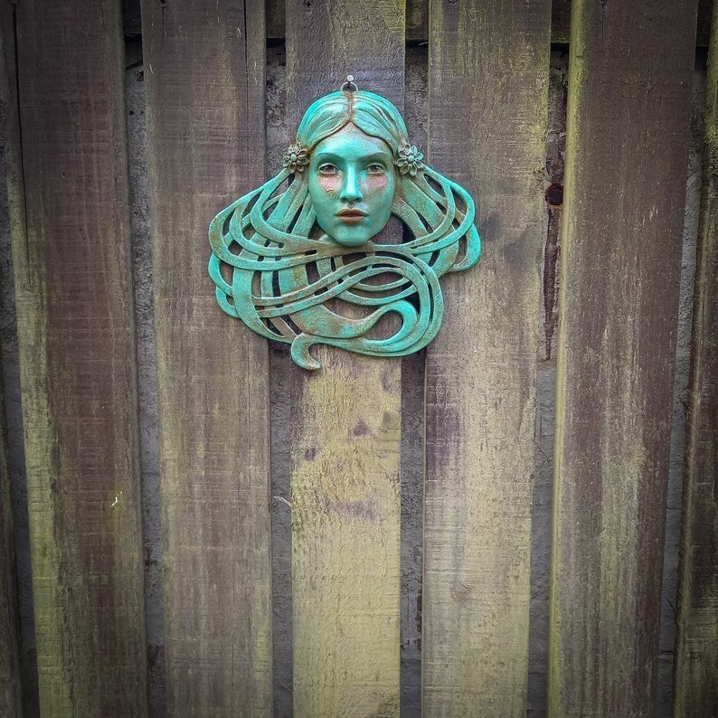 Saoirse (Sersha) Art Nouveau inspired sculpted female face
