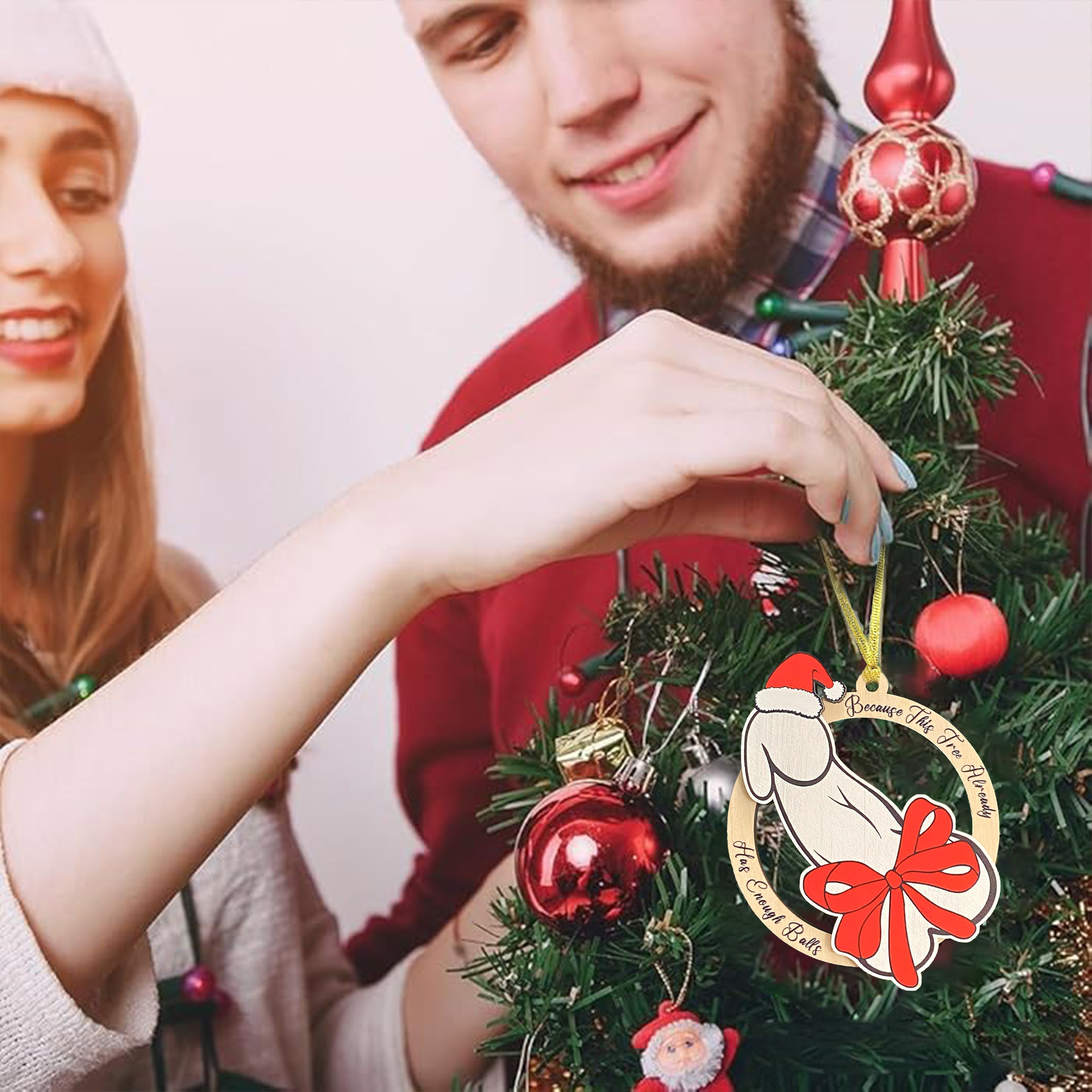 🤣Little Saint Nick: Hilarious Offensive Christmas Ornament