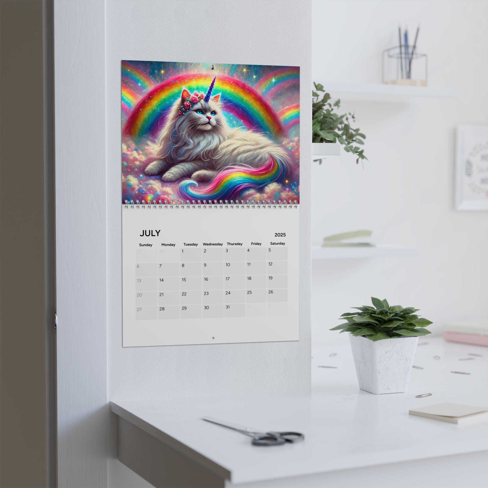 2025 Caticorns and Rainbows Calendar 