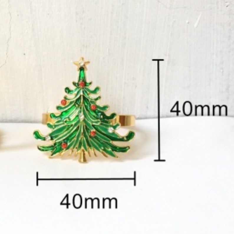 Unique and elegant-🎄Napkin Rings Christmas Set of 6
