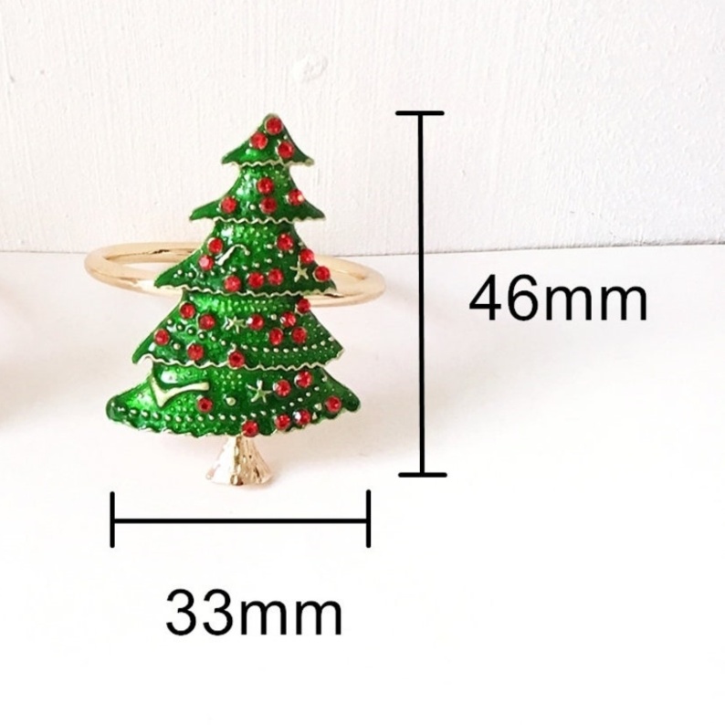 Unique and elegant-🎄Napkin Rings Christmas Set of 6