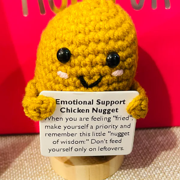 🥰Handmade Crochet Emotional Support Chicken Nugget