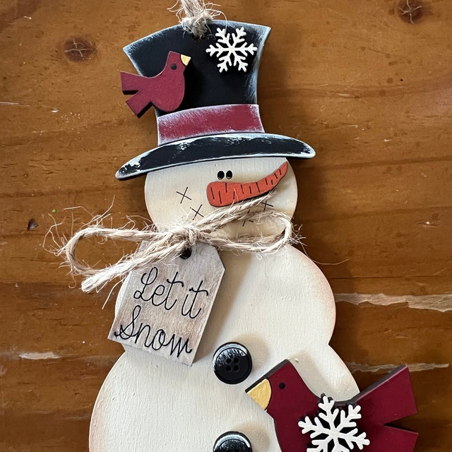 ☃️Snowman Christmas Ornaments Wood Ornaments🎅