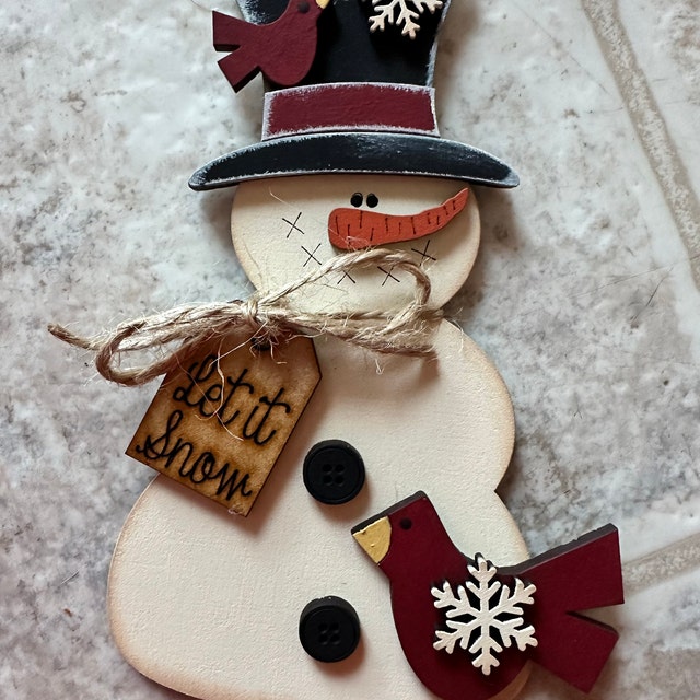 ☃️Snowman Christmas Ornaments Wood Ornaments🎅