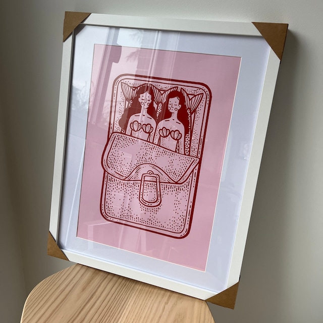 Mermaid Print Wall  Art Wall Decoration