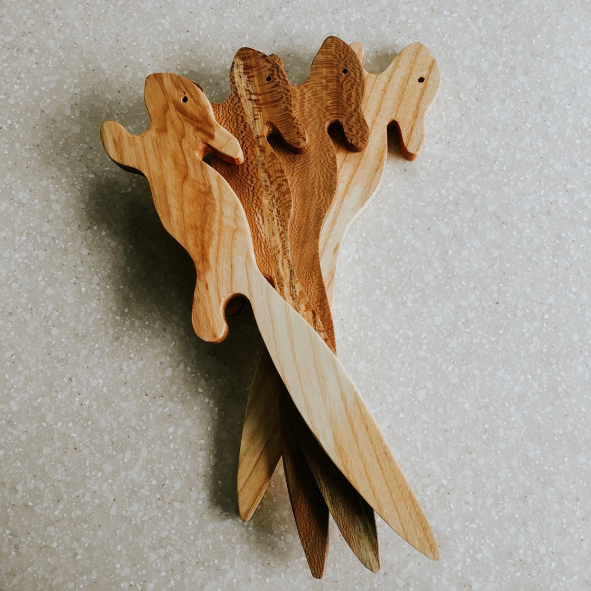 Wooden Squirrel Oven Rack Push/Pull Stick