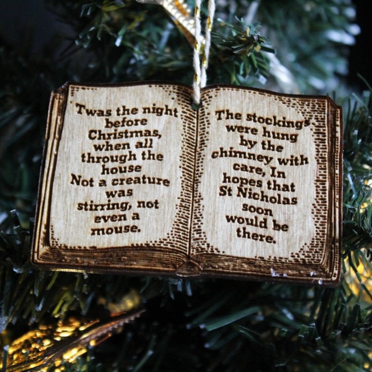 Wooden Christmas Decorations Classical Poetry Decoration