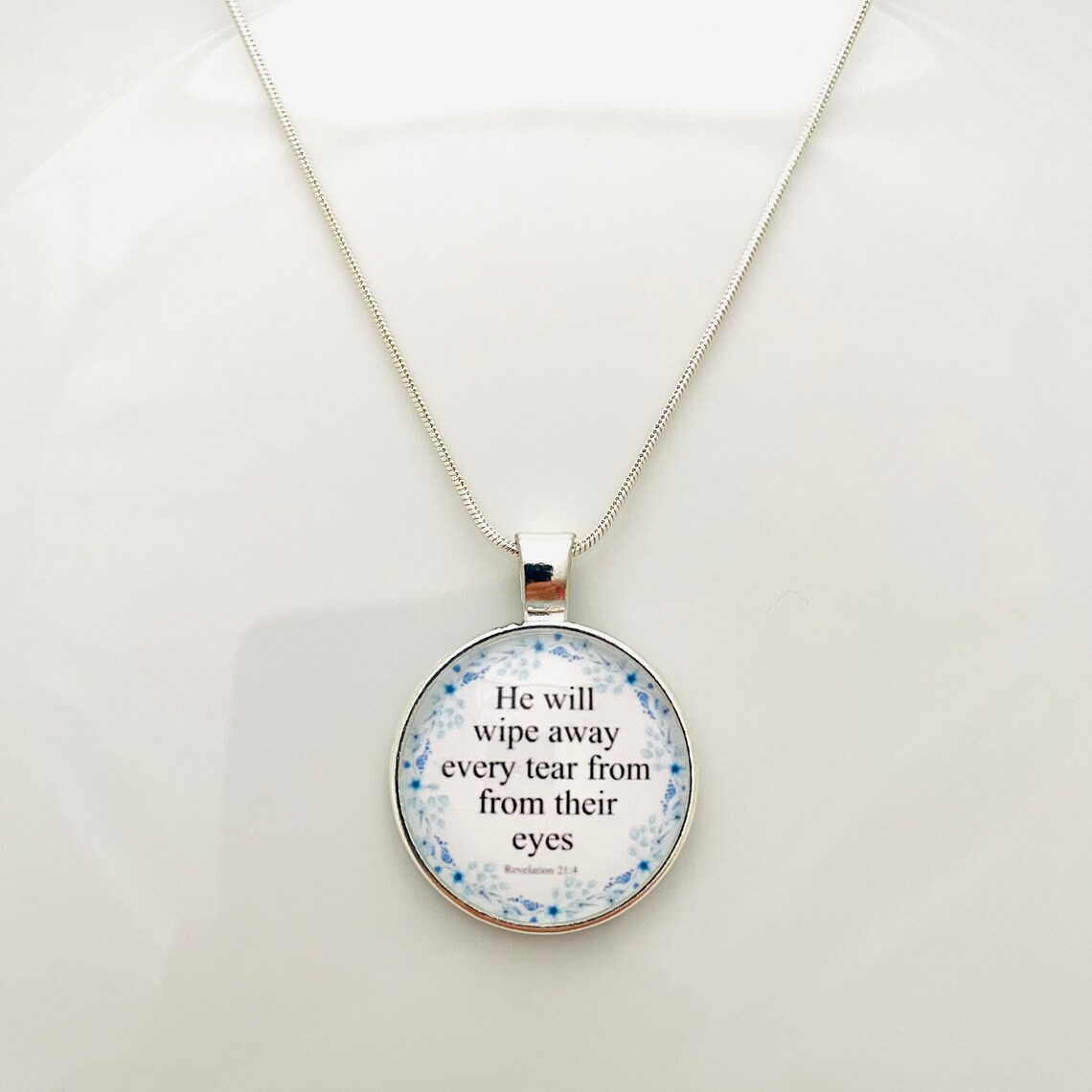 Bible Verse Necklace, Christian Necklace