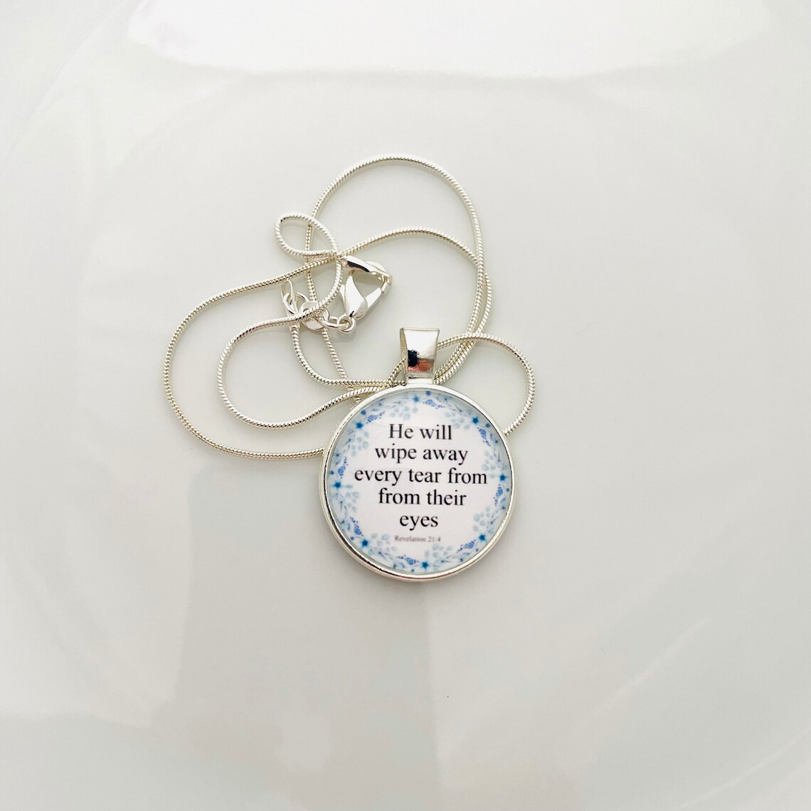 Bible Verse Necklace, Christian Necklace