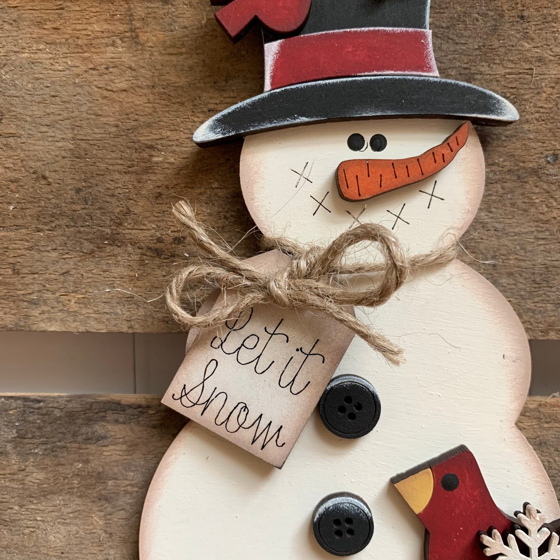 ☃️Snowman Christmas Ornaments Wood Ornaments🎅