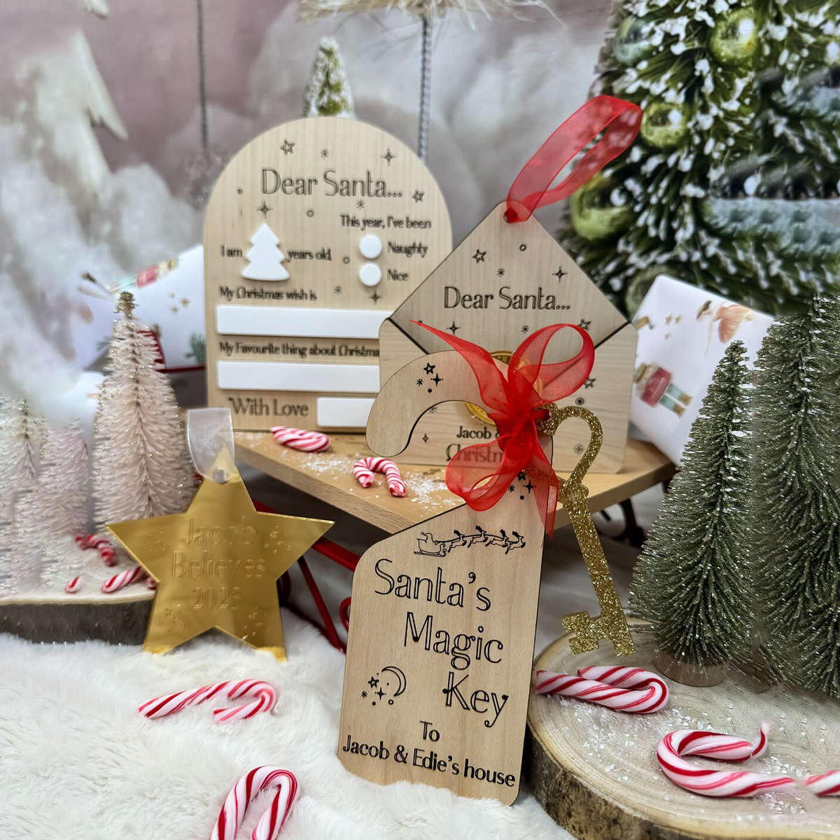 Christmas Wooden Wish Letter Board