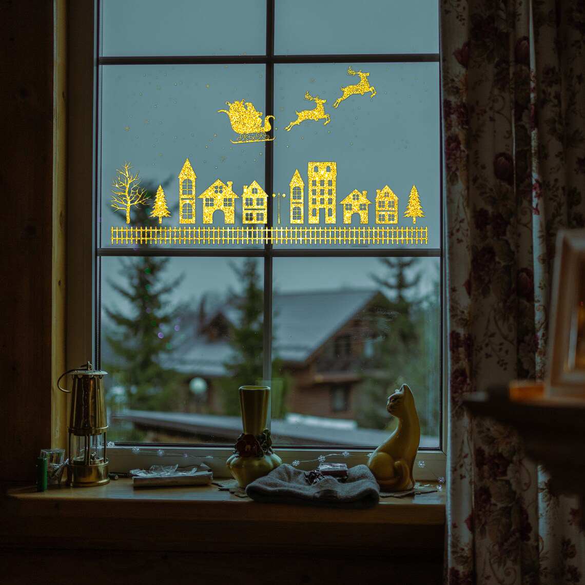 🌟Christmas Gold Window Decals