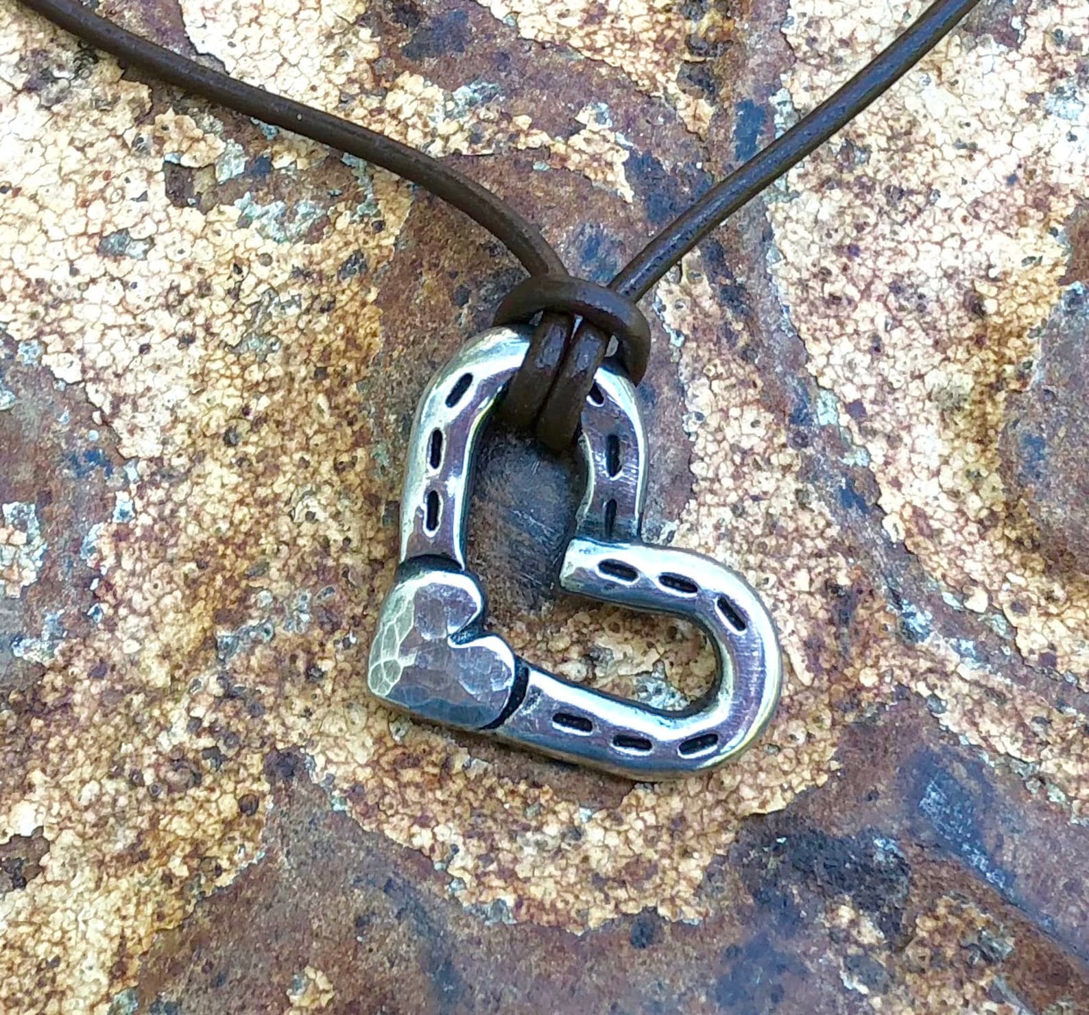 Heart and Horse Shoes Necklace