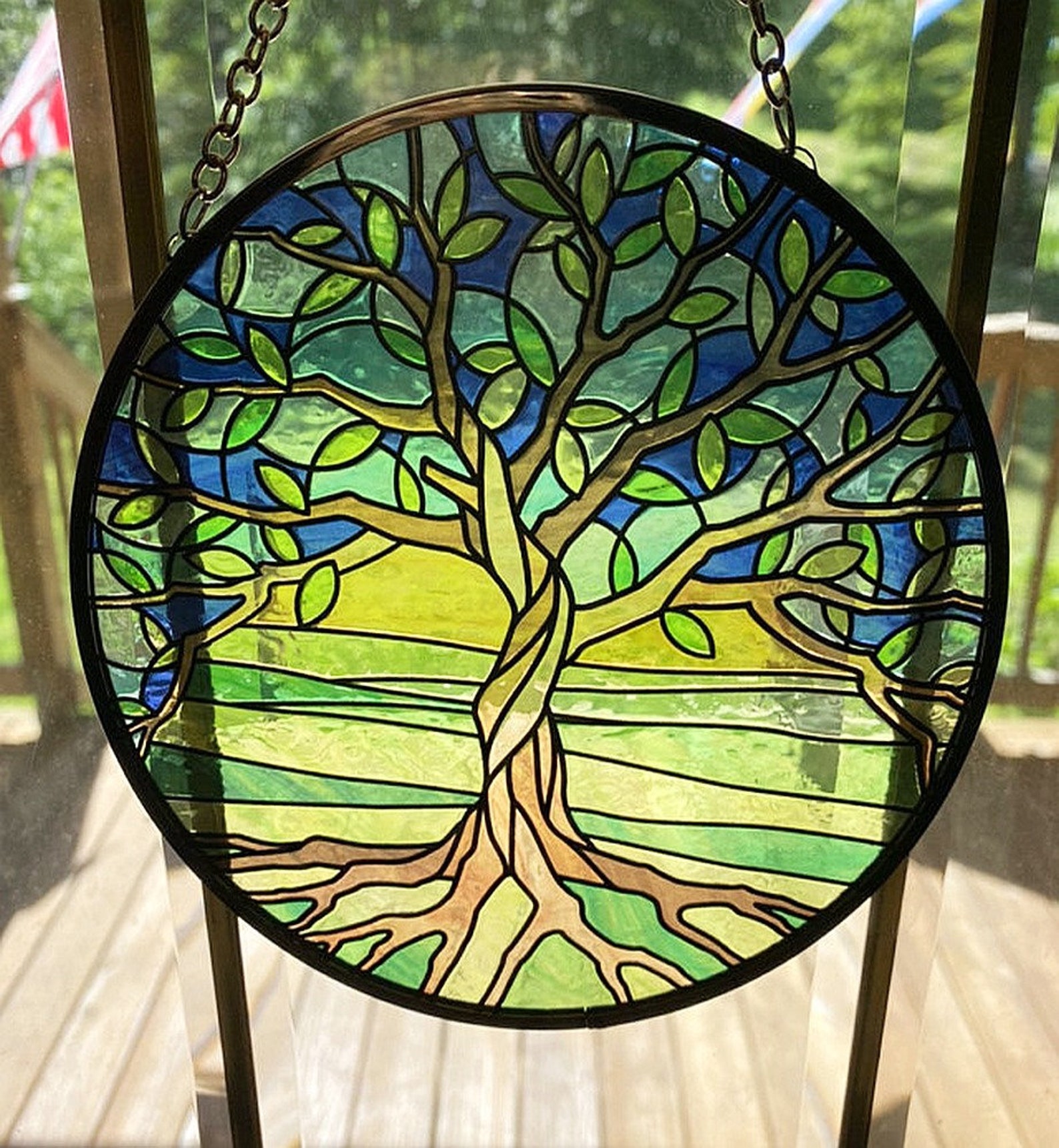 Tree of Life Stained Glass Suncatcher